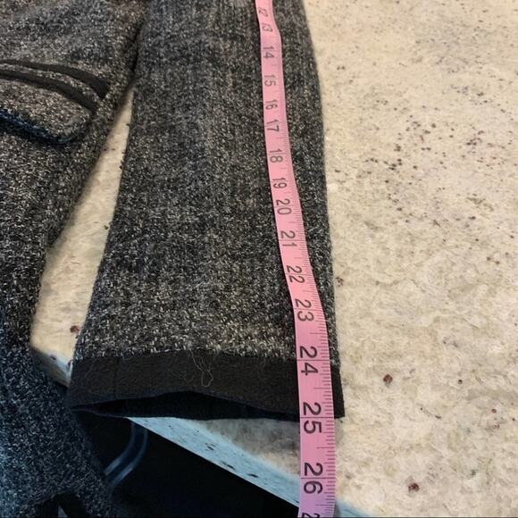 mossimo supply co. Tweed Wool Blend Coat fully lined  black trim Size Small - Picture 9 of 11